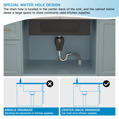 Lordear 30'' x 22'' Stainless Steel Black Single Bowl Drop-in Kitchen Sink  from Lordear