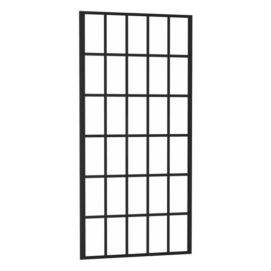 Lordear Tempered Glass Matte Black Grid Single Panel Frameless Fixed Shower Door  from Lordear 600