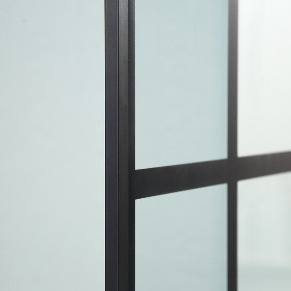 38in W X 72in H Matte Black Single Panel Frameless Fixed Shower Door  from Lordear