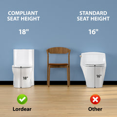 Lordear White Ceramic Stain-Resistant One Piece Bidet Toilet for Bathroom