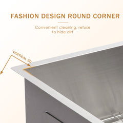 Lordear 33" Stainless Steel Single Bowl Apron Front Workstation Farmhouse Kitchen Sink  from Lordear
