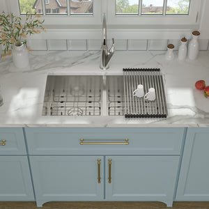 Lordear 32 Inch Stainless Steel Undermount Double Bowl Kitchen Sink | Big Deal, Kitchen Undermount Sink | Lordear