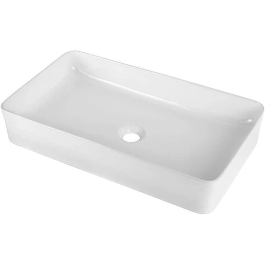 Vessel Sink Rectangle - Lordear 24 Inch Bathroom Sink Modern Large Rectangular Above Counter White Porcelain Ceramic Bathroom Vessel Vanity Sink Art Basin  from Lordear