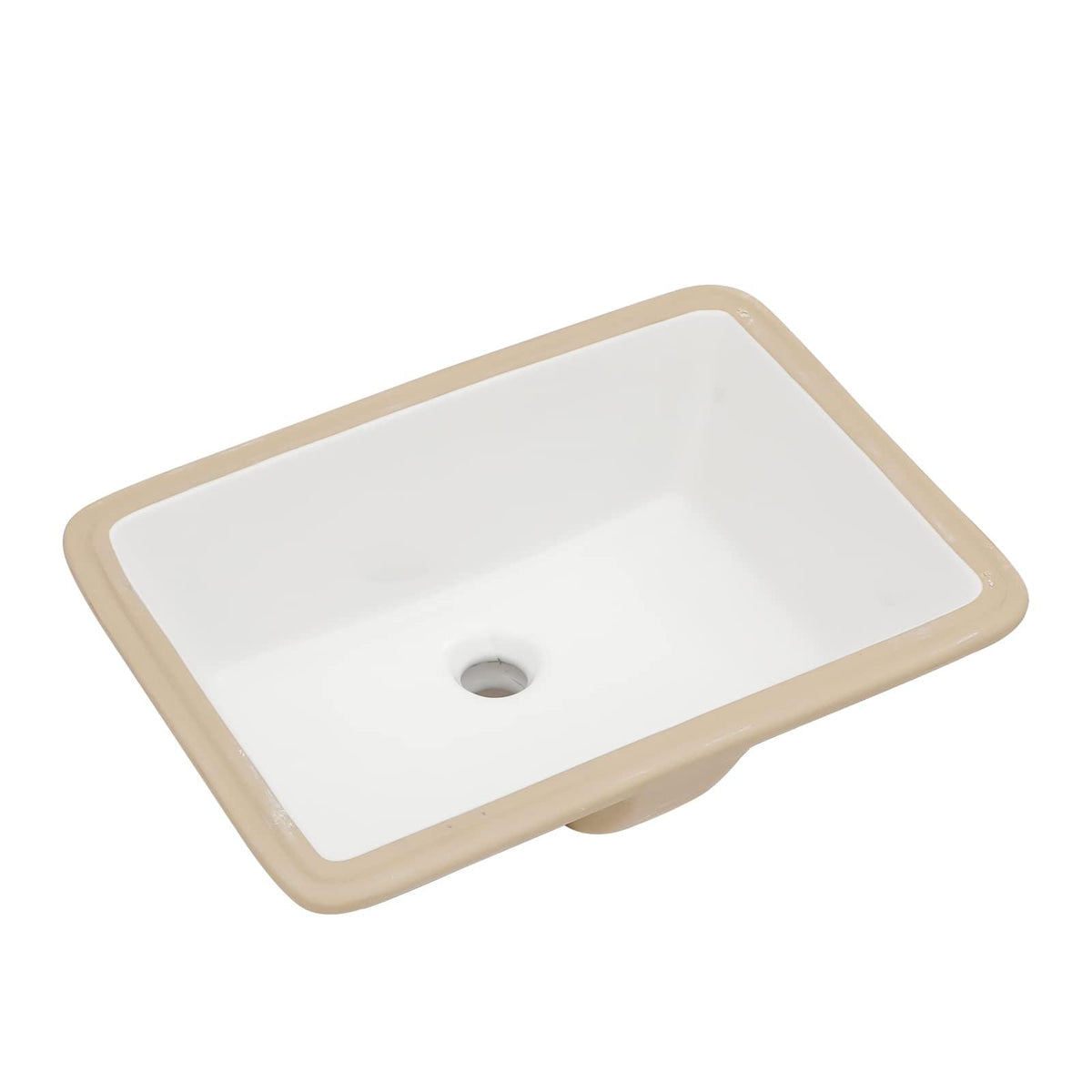Lordear 20x14-Inch White Ceramic Undermount Bathroom Sink