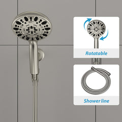 Lordear 4.7'' Multi Function Rain Dual Shower Head  from Lordear