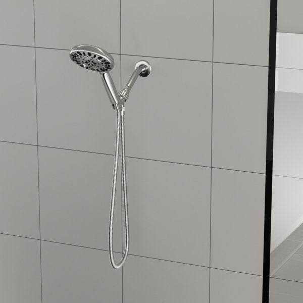 4.7in Multi Function Rain Dual Shower Head-Chrome | Lordear