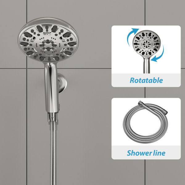 4.7in Multi Function Rain Dual Shower Head-Chrome  from Lordear