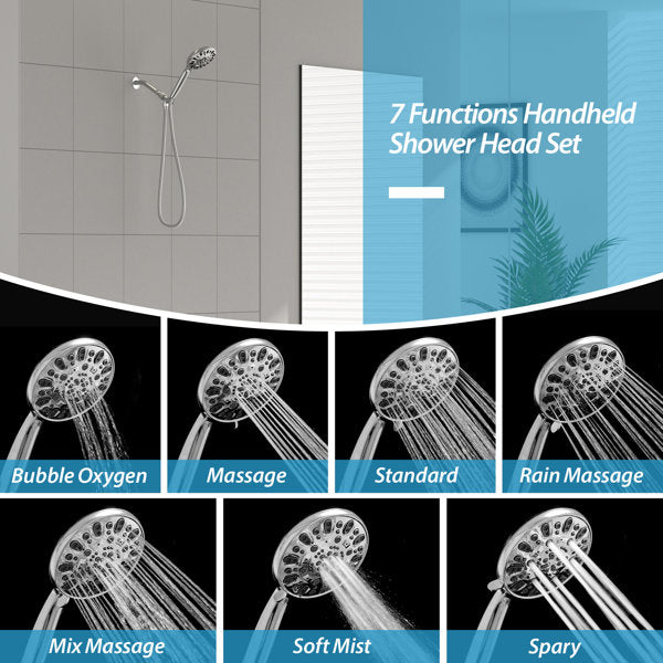 4.7in Multi Function Rain Dual Shower Head-Chrome  from Lordear