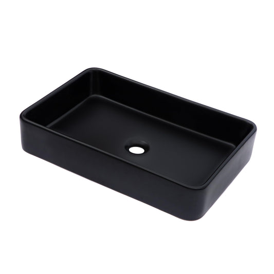 Lordear Ceramic Drop-in Rectangle Bathroom Vessel Sink