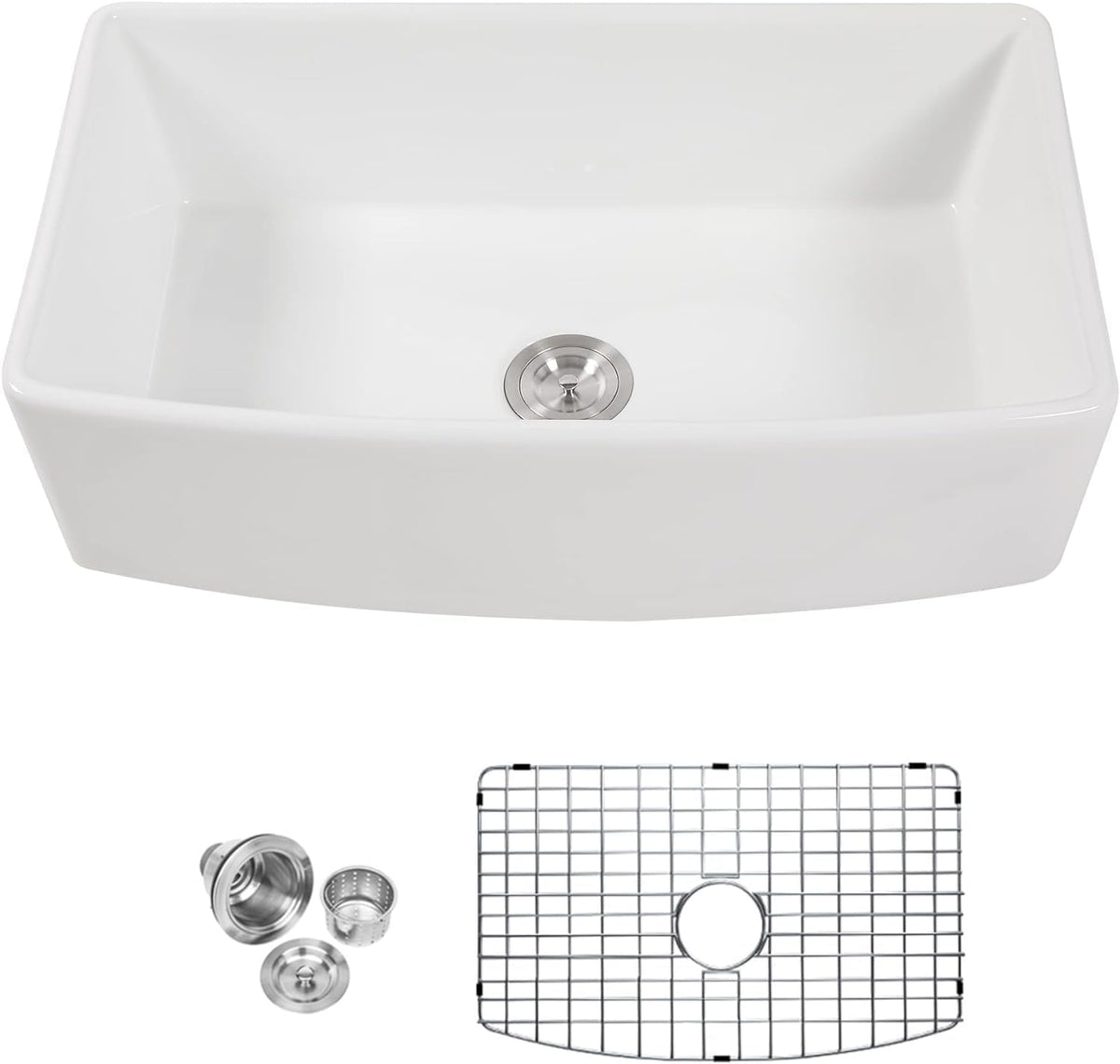 Lordear 33x19x10 Inch Farmhouse Kitchen Sink Single Bowl