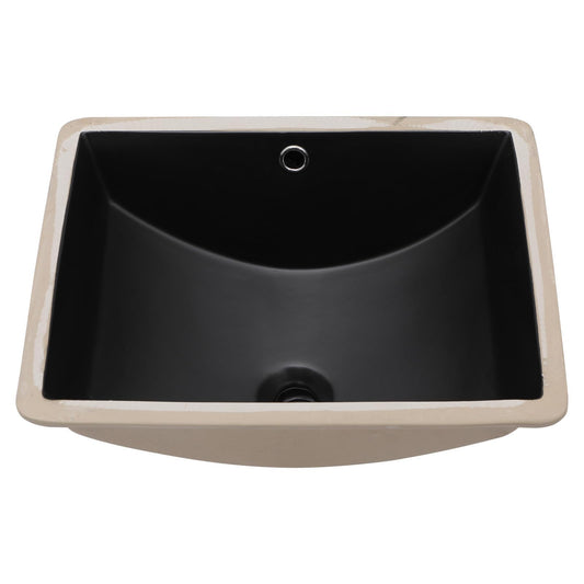 Lordear 18'' Black Undermount Bathroom Sink