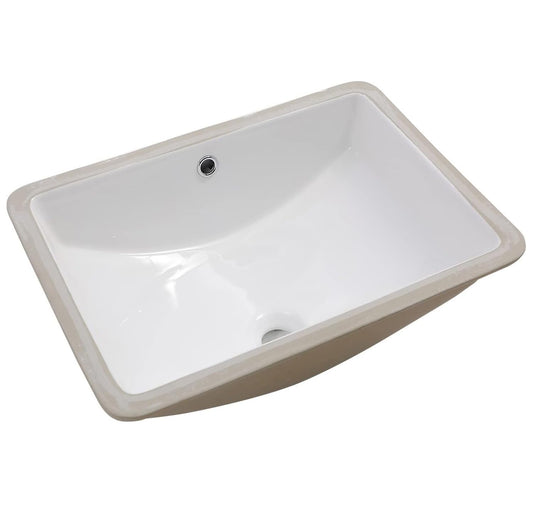 Undermount Bathroom Sink - Lordear Luxury 18inx14in White Rectangle Bathroom Sink Deep Bowl Porcelain Ceramic Lavatory Vanity Sink Basin with Overflow  from Lordear