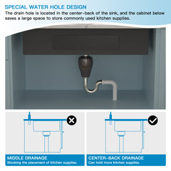 Lordear 45'' Stainless Steel Undermount Single Bowl Workstation Kitchen Sink  from Lordear