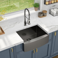 Lordear 24'' x 21'' Apron Front Stainless Steel Farmhouse Sink