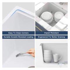 Lordear 18x18 Inch Undermount Bar Sink Single Bowl