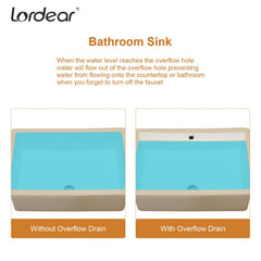 Lordear 16'' Undermount Ceramic Pure White Oval  Bathroom Sink