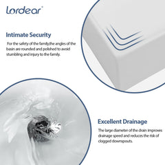 Lordear 21'' Wall Mounted Bathroom Sink