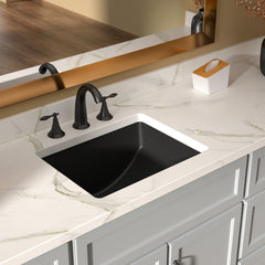 Lordear 18'' Black Undermount Bathroom Sink
