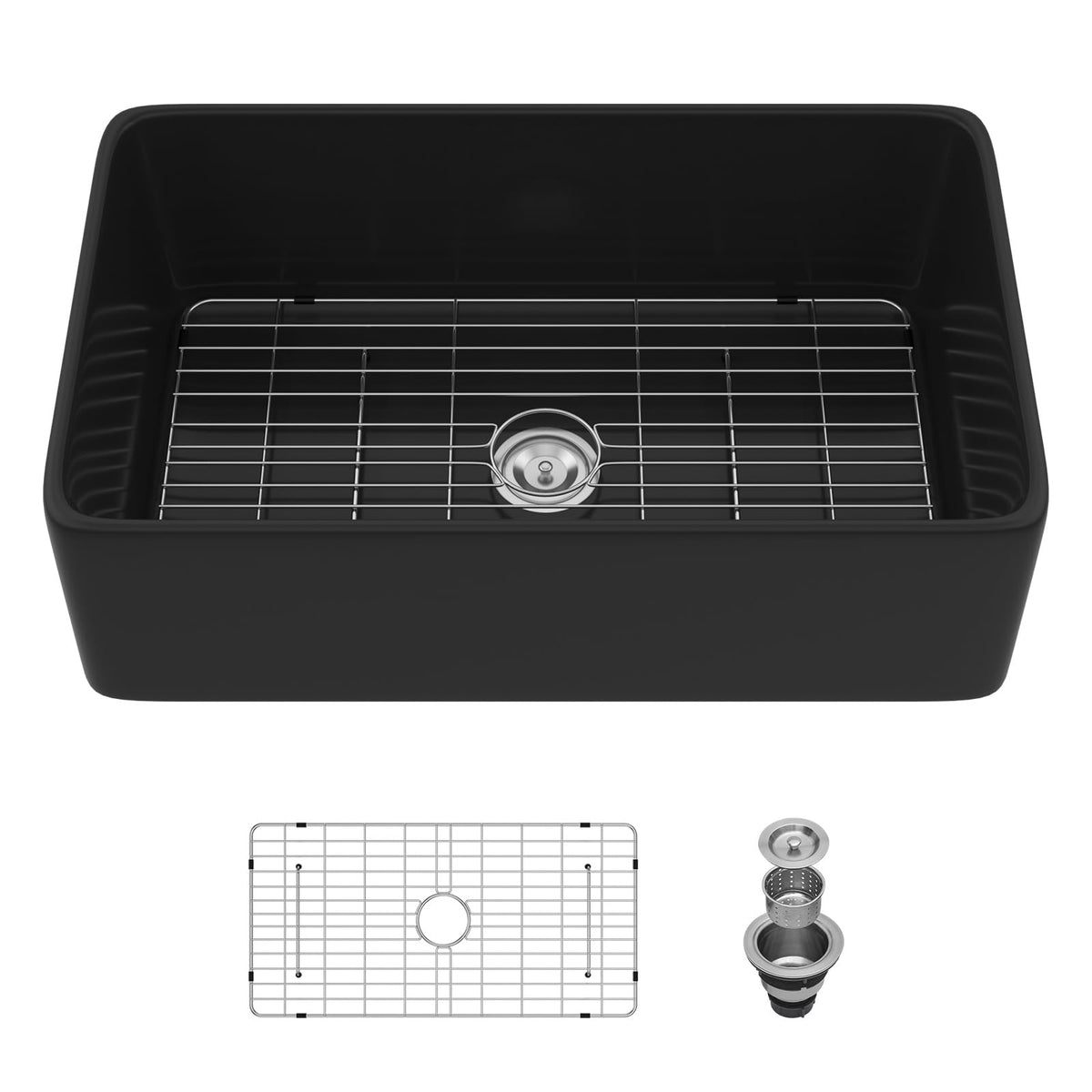 Lordear 33x20x10 Inch Farmhouse Kitchen Sink Single Bowl