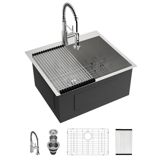 Lordear 25x22 Inch Drop-In Laundry Sink