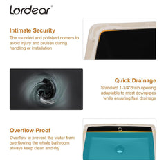 Lordear 18x12 Inch Undermount Bathroom Sink