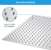 Lordear 12'' brushed nickel Stainless Steel Square Rain High-Pressure Shower Head