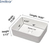Lordear 19x15 Inch White Bathroom Vessel Sink