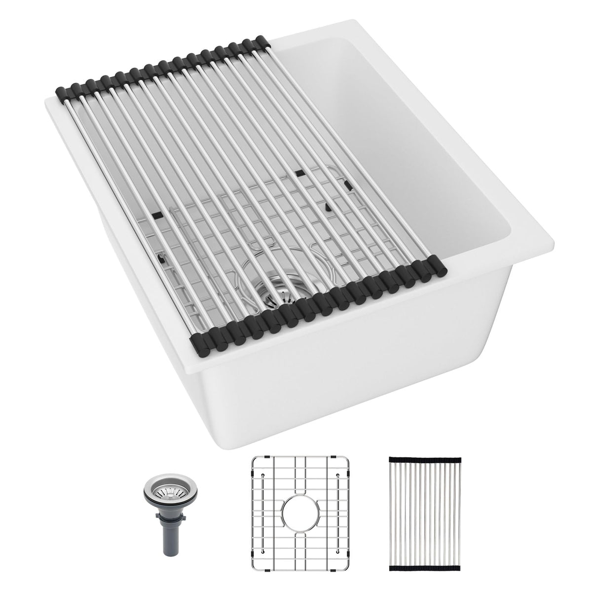 Lordear 15x18Inch Undermount Bar Sink Single Bowl