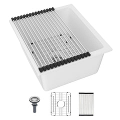 Lordear 15x18Inch Undermount Bar Sink Single Bowl
