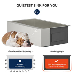 Lordear Apron Front Stainless Steel Farmhouse Sink