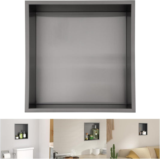 Lordear 12" x 12" Recessed Shower Niche Matte Black Shelf Wall Niche  from Lordear