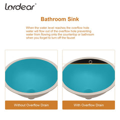 Lordear 18x15-Inch Black Ceramic Undermount Bathroom Sink