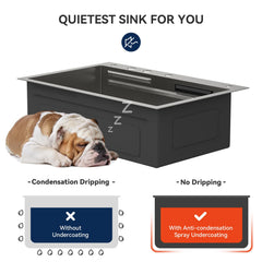 Lordear 33 Inch Drop-In Kitchen Sink