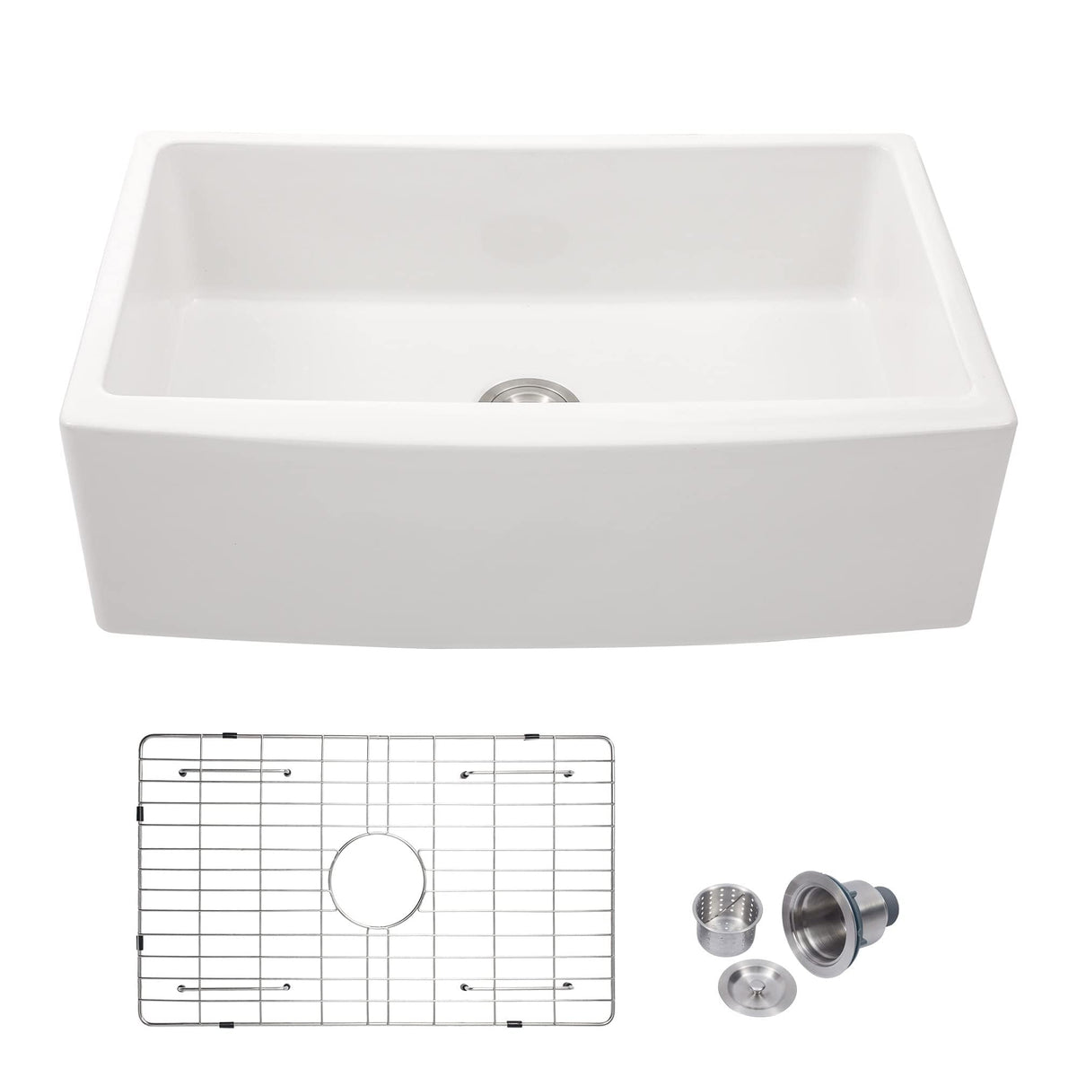 Lordear 33X21x10 Inch Farmhouse Kitchen Sink Single Bowl
