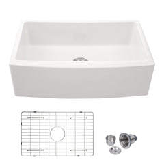 Lordear 33X21x10 Inch Farmhouse Kitchen Sink Single Bowl