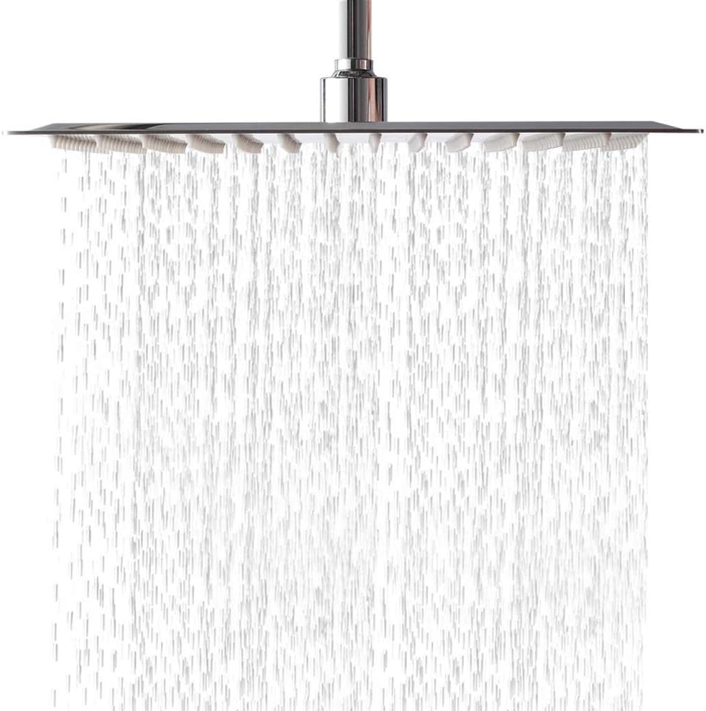 Lordear Rainfall Shower Head 12 Inch Solid Square Ultra Thin 304 Stainless Steel Rain Setting Shower Heads,Waterfall Full Body Coverage  from Lordear