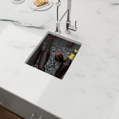 Lordear Undermount Single Bowl Stainless Steel Bar Sink