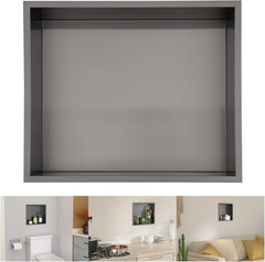 Lordear 14" x 12" Stainless Steel Bathroom Brushed Finish Rectangle Recessed Wall Niche  from Lordear