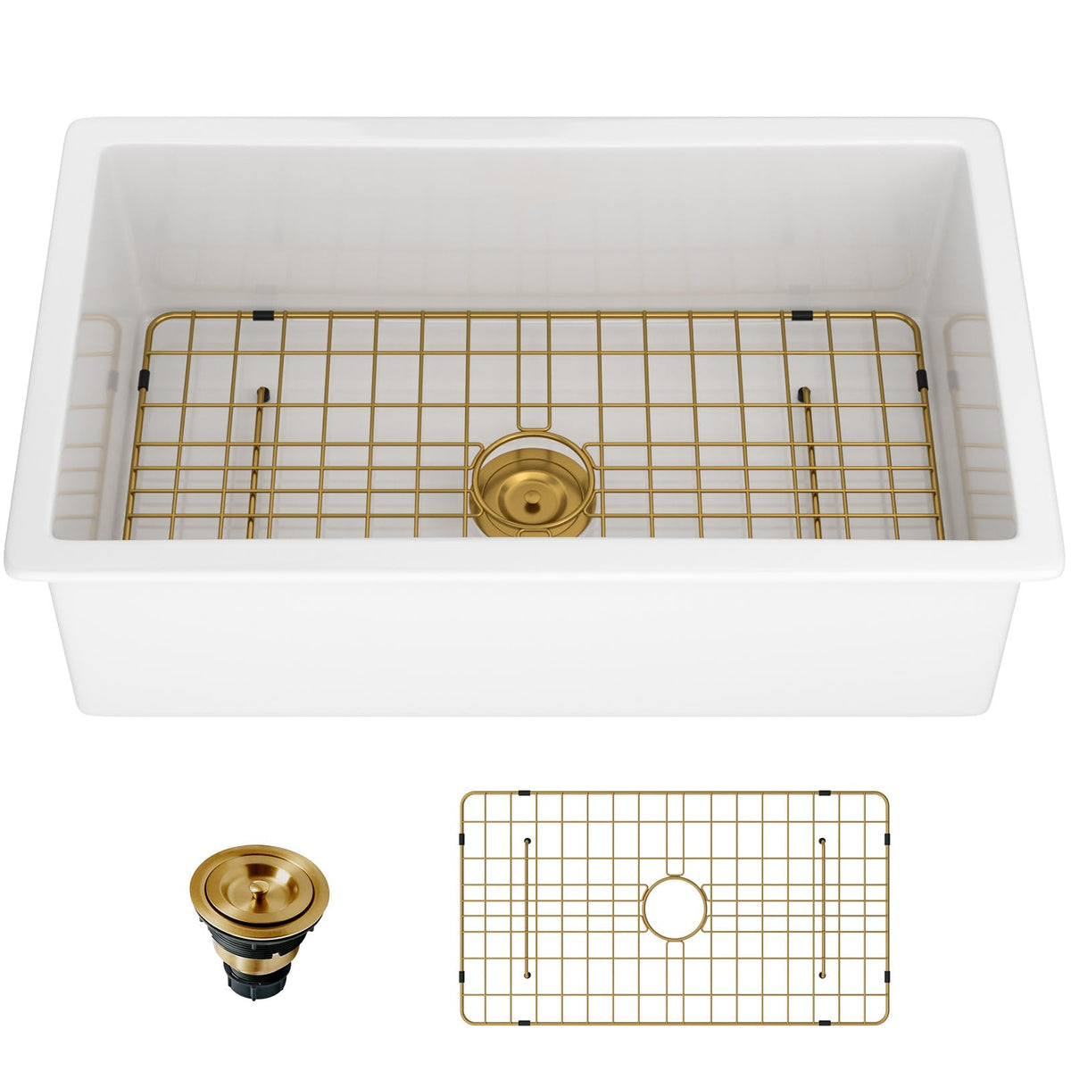 Lordear 32'' Undermount Kitchen Sink Fireclay