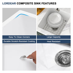 Lordear 15x18Inch Undermount Bar Sink Single Bowl