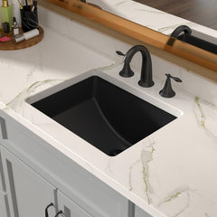 Lordear 18'' Black Undermount Bathroom Sink