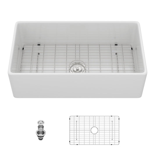 Lordear 33'' Farmhouse Kitchen Sink Single Blow