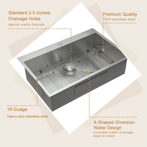 Lordear 28 Inch Drop In Sink - Stainless Steel Topmount Single Bowl Kitchen Sink | Big Deal, Kitchen Drop-in Sink, Kitchen Workstation Sink | Lordear