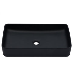 Lordear Ceramic Drop-in Rectangle Bathroom Vessel Sink