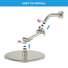 Lordear 4'' Brass Adjustable Shower Arm