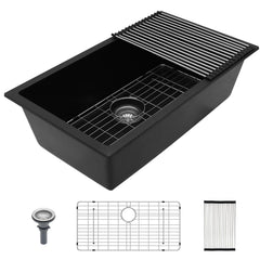 Lordear 33x19x9 Inch Undermount Bar Sink Single Bowl