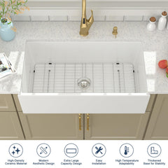 Lordear 36x20x10 Inch Farmhouse Kitchen Sink Single Bowl