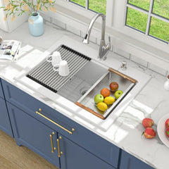 Lordear 30-Inch Drop-In Kitchen Sink Single Bowl