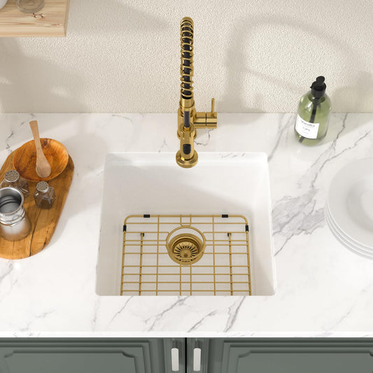 Lordear 18x18 Inch Undermount Bar Sink Single Bowl