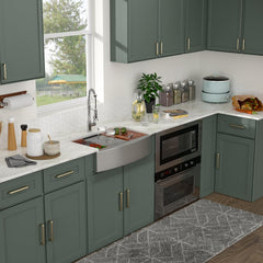 33'' Double Bowl Kitchen Sink 60/40 Farmhouse Sink